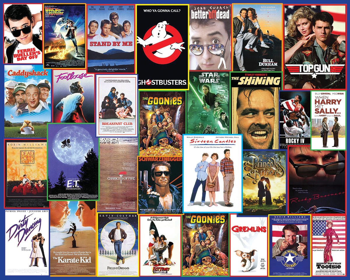 80s Movie Posters (1990pz) - 1000 Piece Jigsaw Puzzle