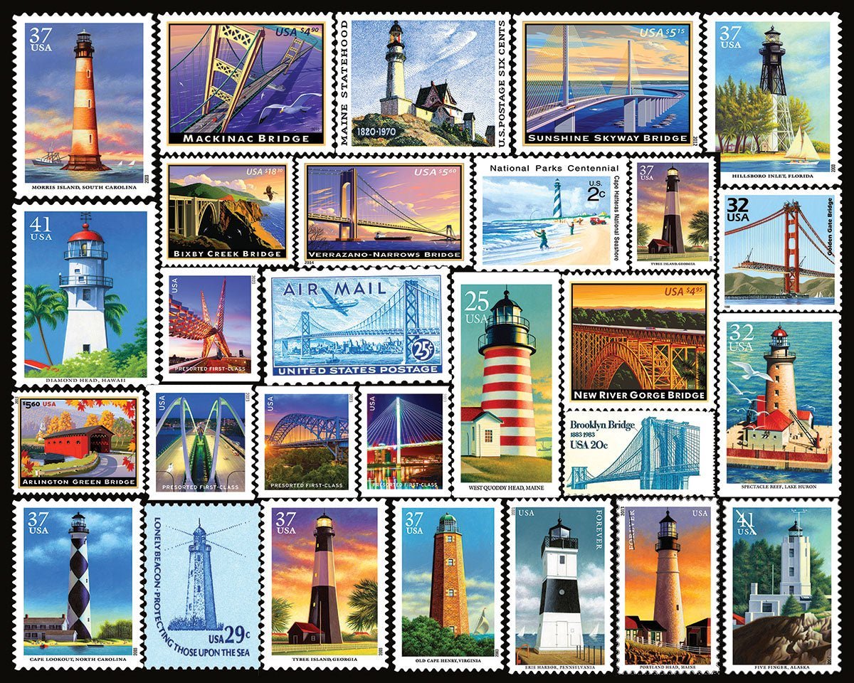 Set of 3: Stamps Collectors Bundle 1000 piece