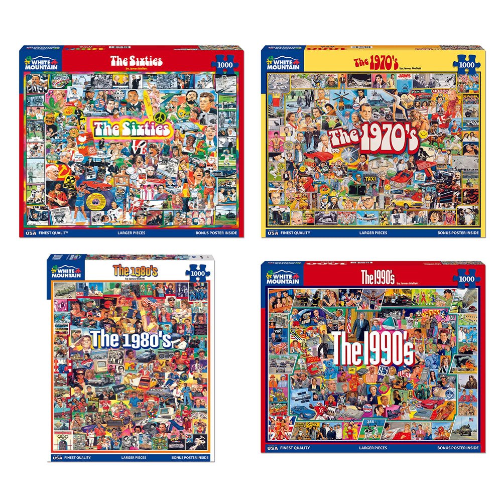 Set of 4: Artist James Mellett - Decades Bundle 1000 piece