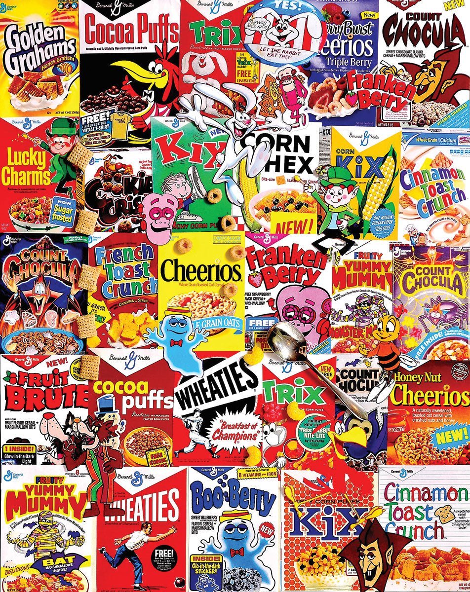 Set of 4: Artist Charlie Girard - Favorite Foods Bundle 1000 piece