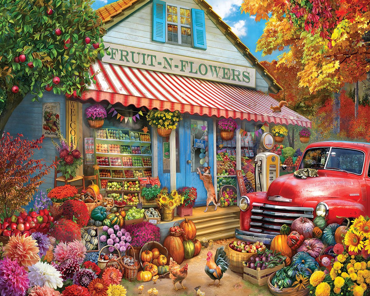 Fruit N Flowers (2039pz) - 1000 Piece Jigsaw Puzzle