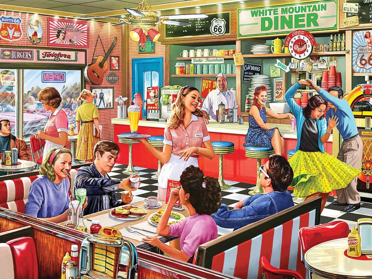 Set of 3: Artist Steve Crisp - Diners and Drive-In Bundle 1000 piece