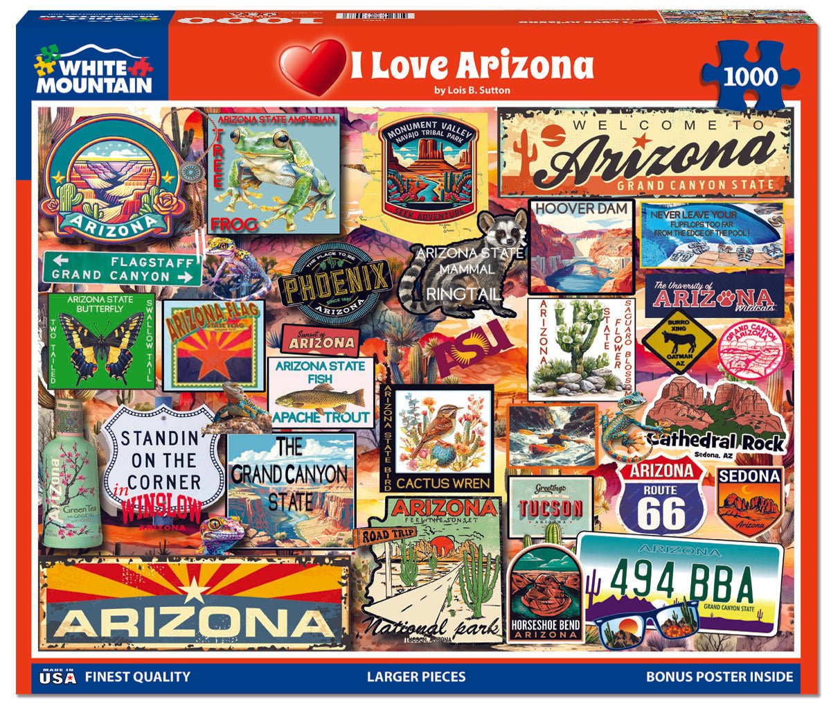 I Love Arizona (1980pz) - 1000 Piece Jigsaw Puzzle