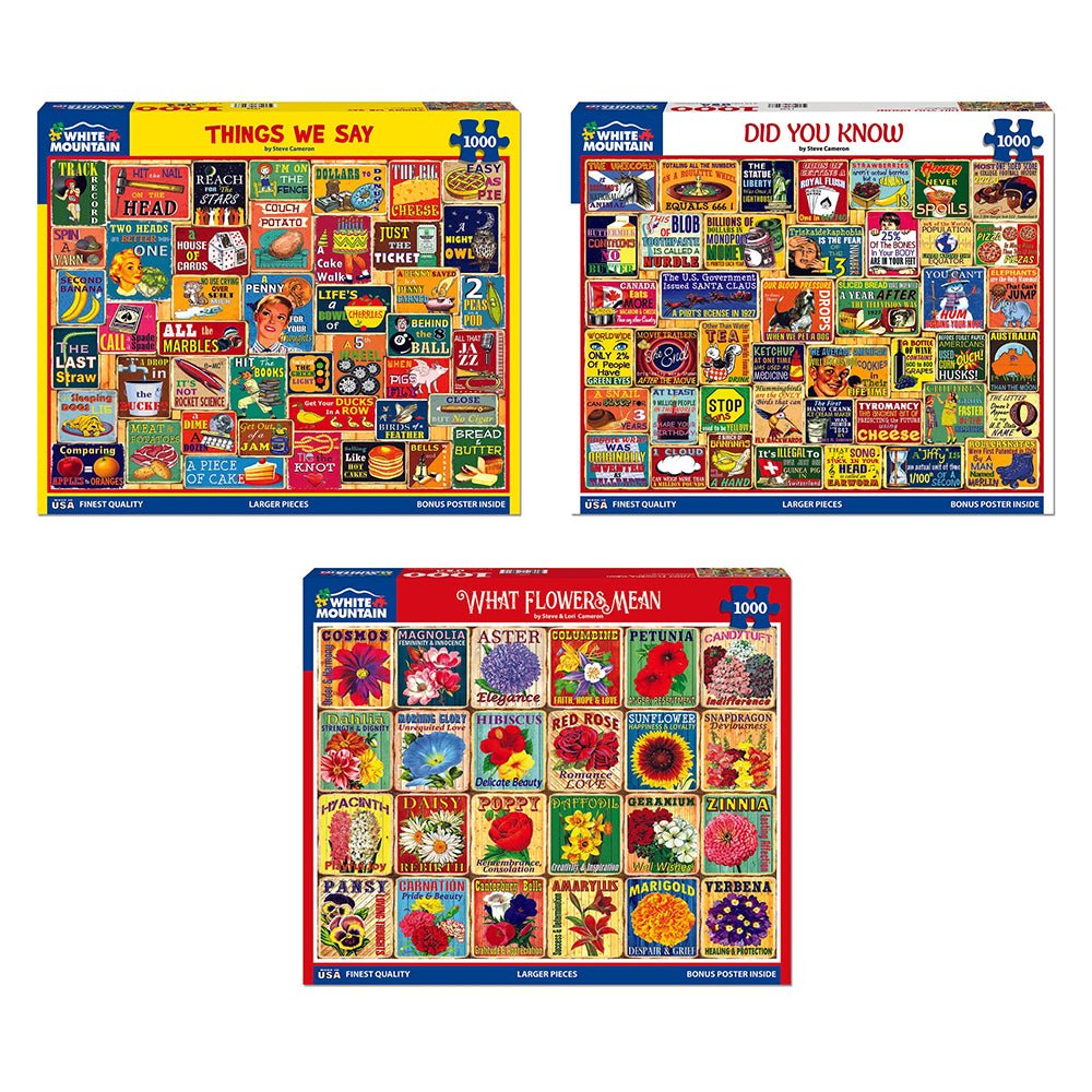 Set of 3: Artist Steve Cameron - Collage Bundle 1000 piece