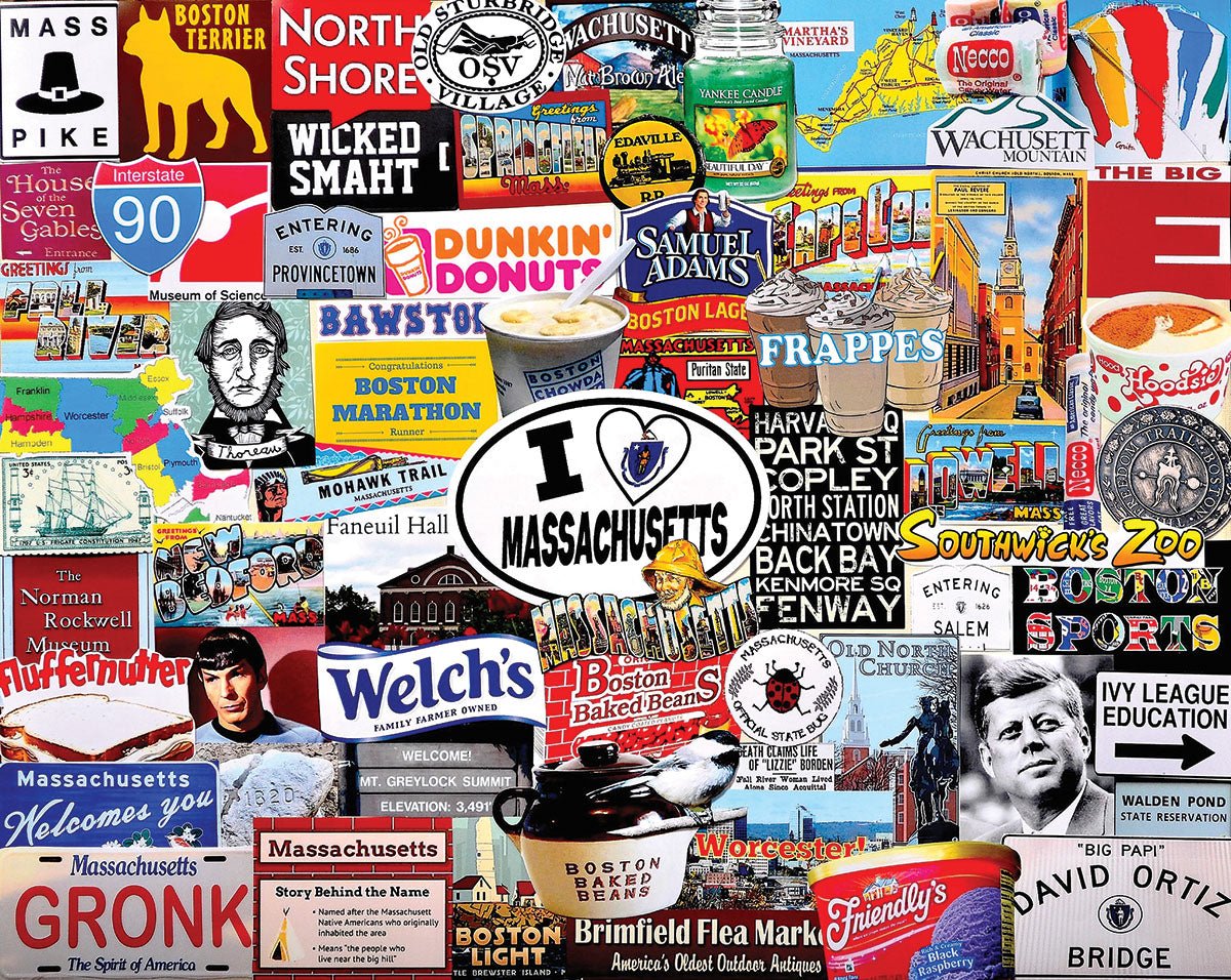 I Love Massachusetts (1408pz) - 1000 Piece Jigsaw Puzzle