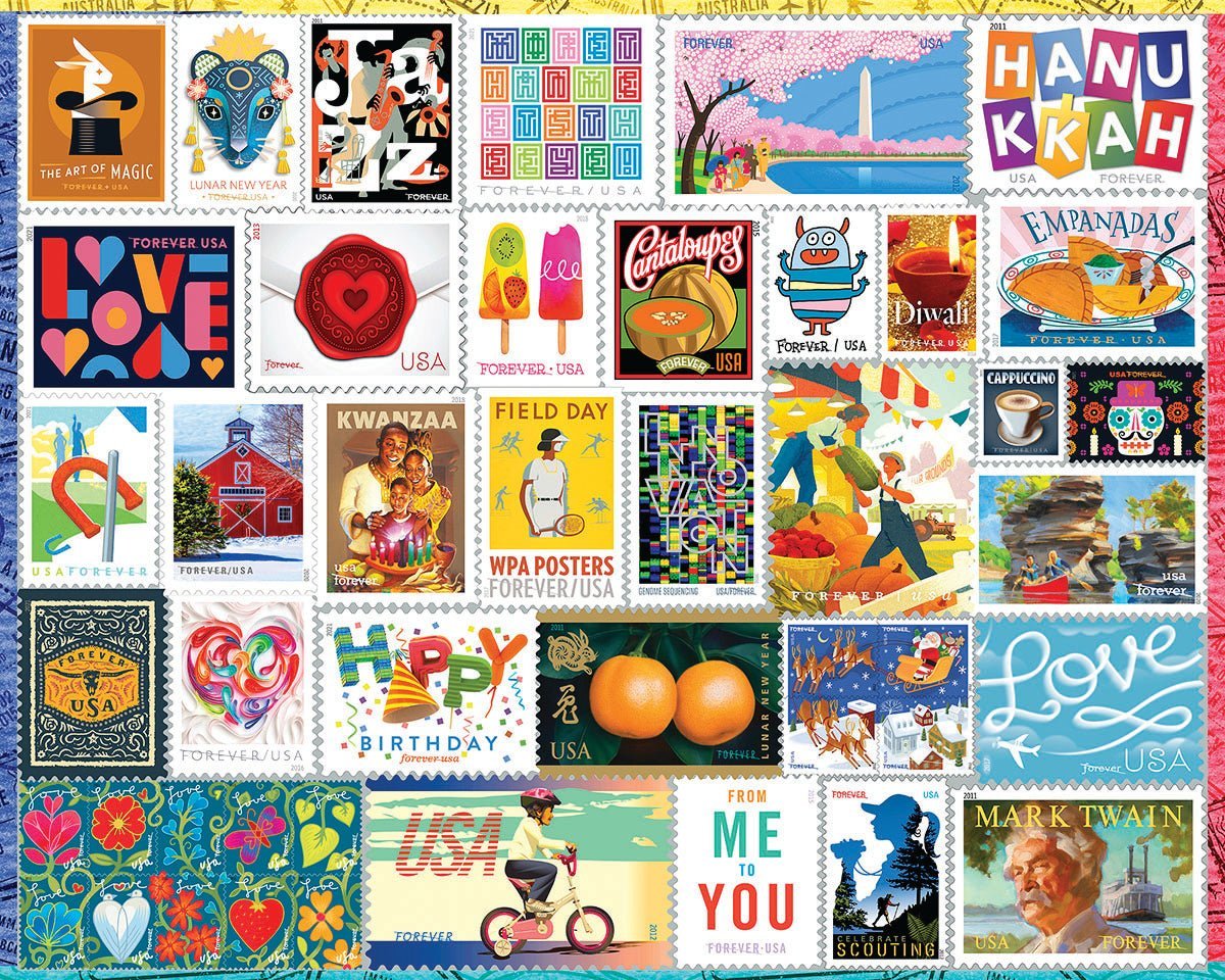 Set of 3: Stamps Collectors Bundle 1000 piece