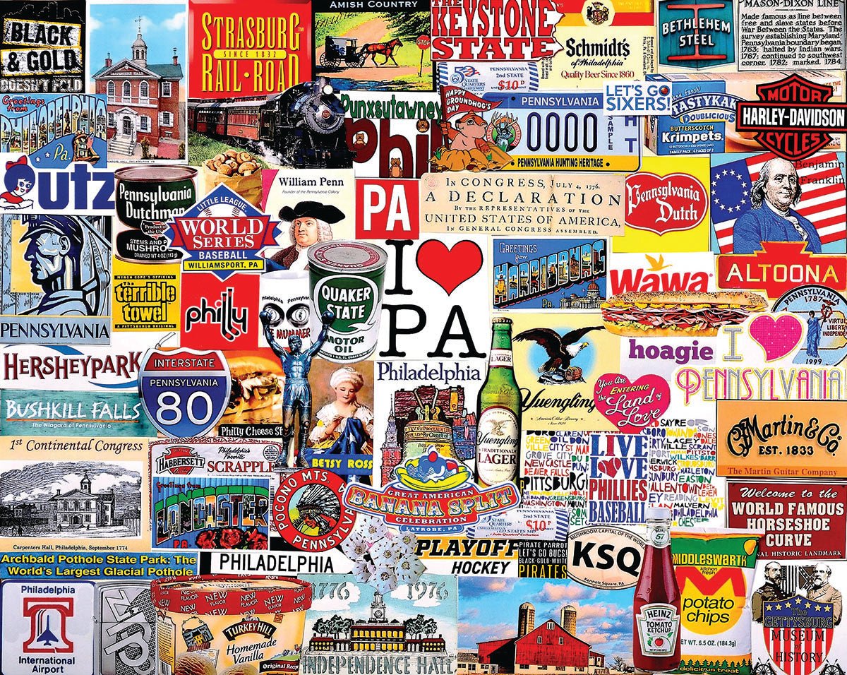 I Love Pennsylvania (1413pz) - 1000 Piece Jigsaw Puzzle