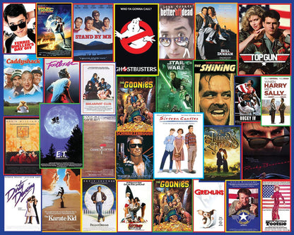 80s Movie Posters (1990pz) - 1000 Piece Jigsaw Puzzle