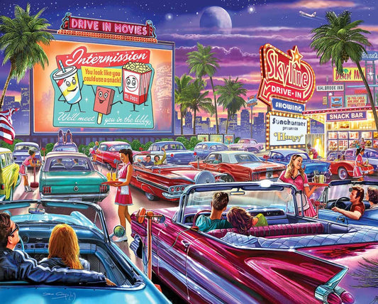 Set of 3: Artist Steve Crisp - Diners and Drive-In Bundle 1000 piece