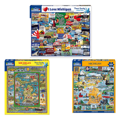 Set of 3: Michigan Bundle 1000 piece