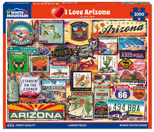 I Love Arizona (1980pz) - 1000 Piece Jigsaw Puzzle
