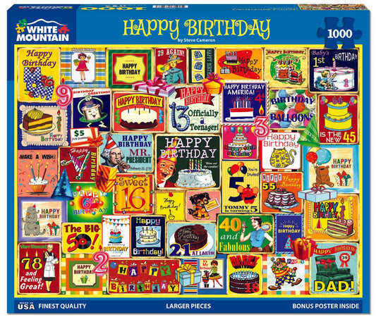 Happy Birthday (1988pz) - 1000 Piece Jigsaw Puzzle