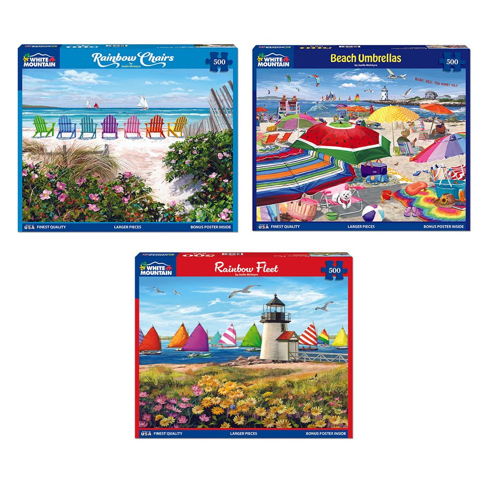 Set of 3: Artist Joelle McIntyre - Beach Days Bundle 500 piece