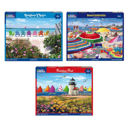 Set of 3: Artist Joelle McIntyre - Beach Days Bundle 500 piece