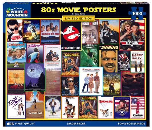 80s Movie Posters (1990pz) - 1000 Piece Jigsaw Puzzle
