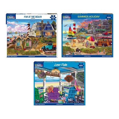 Set of 3: NEW Seaside Retreats Bundle 1000 piece