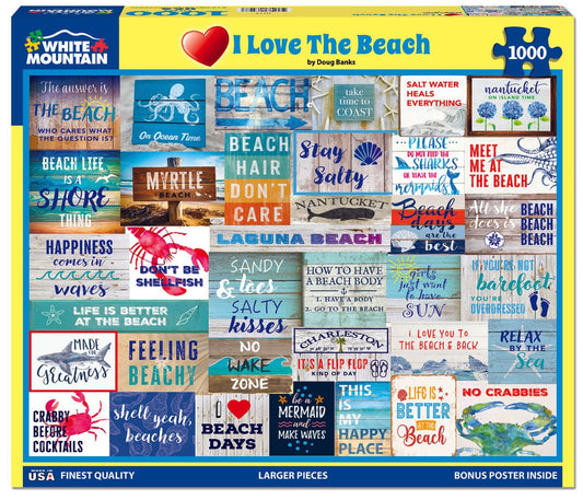 I Love The Beach (2073pz) - 1000 Piece Jigsaw Puzzle