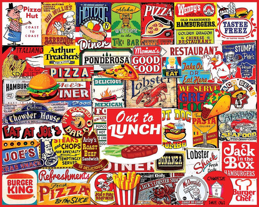 Set of 4: Artist Charlie Girard - Favorite Foods Bundle 1000 piece